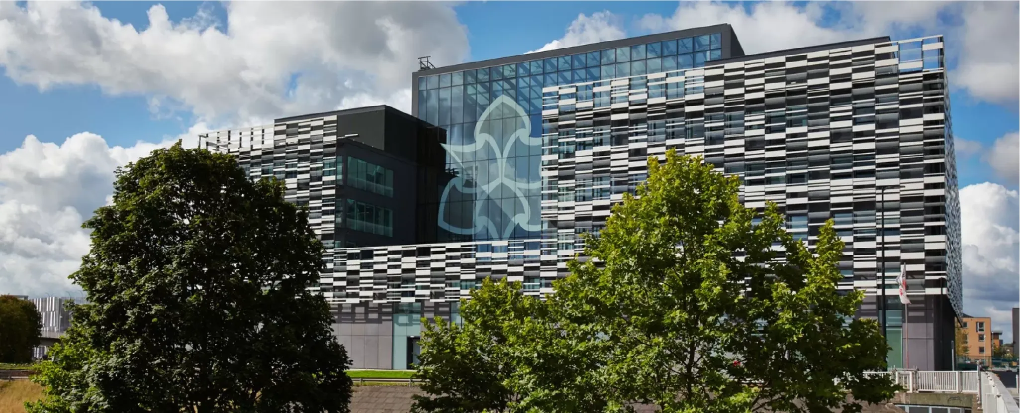 Image of Manchester Metropolitan university campus building at an open day