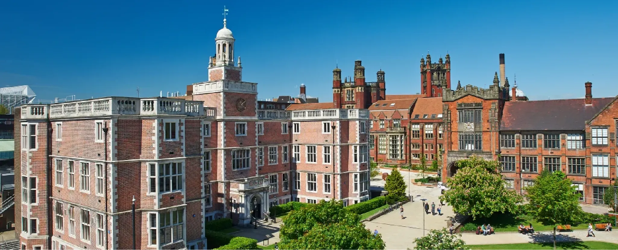 Newcastle University campus building at an open day