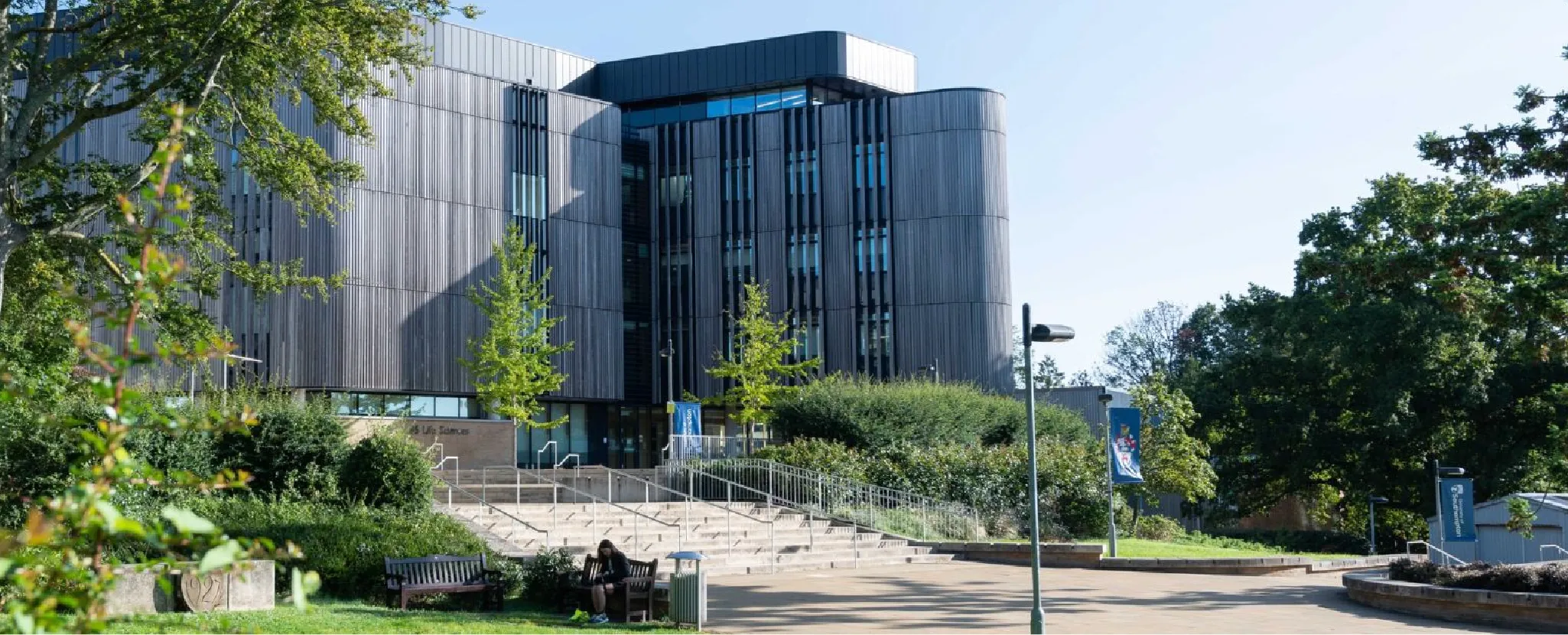 Image of the University of Southampton campus building at an open day