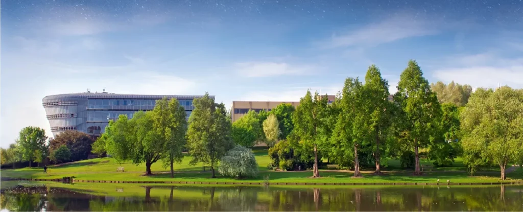 Image of the University of Surrey campus for open days