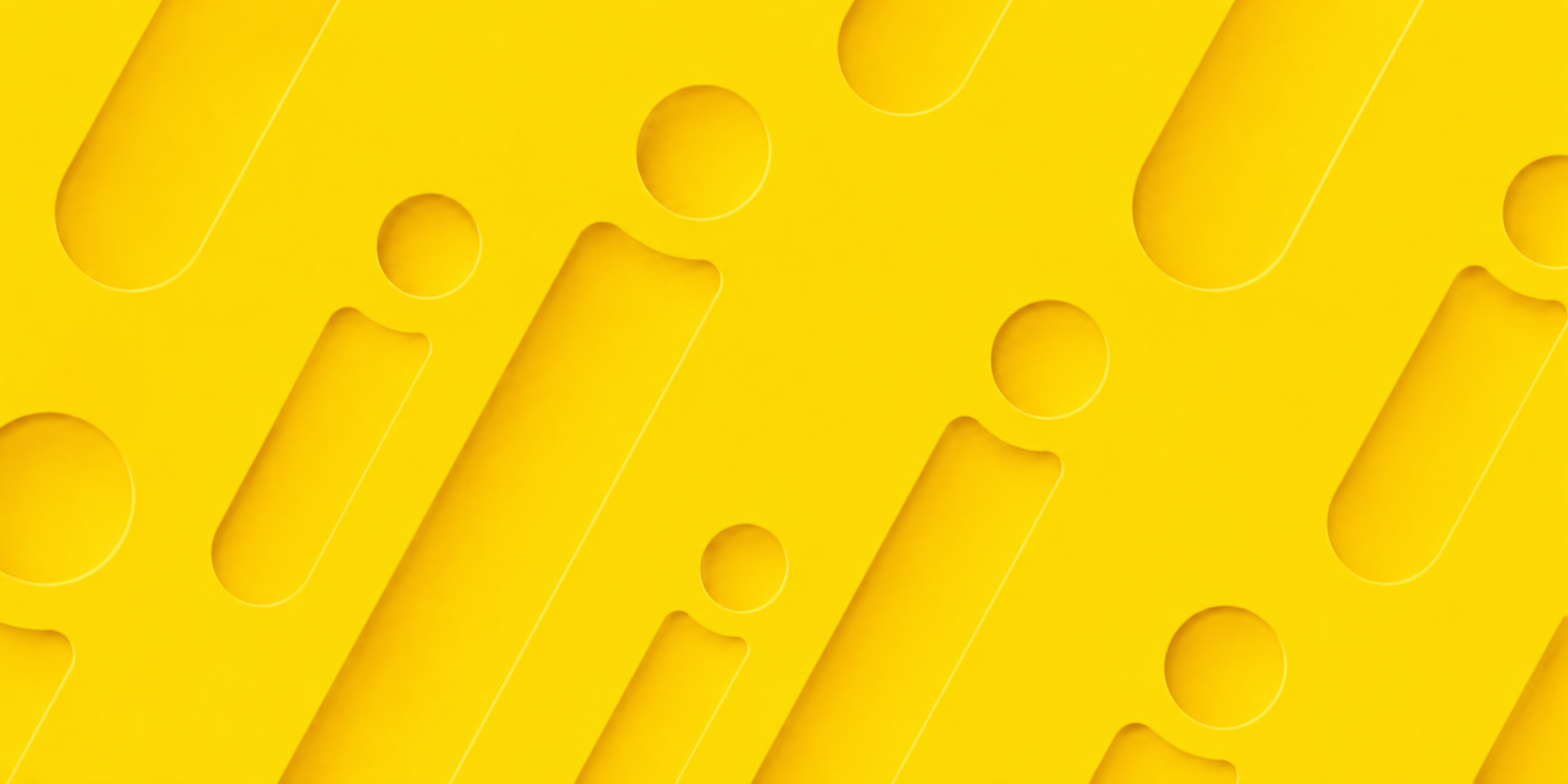 Abstract banner background with yellow shapes for university open days