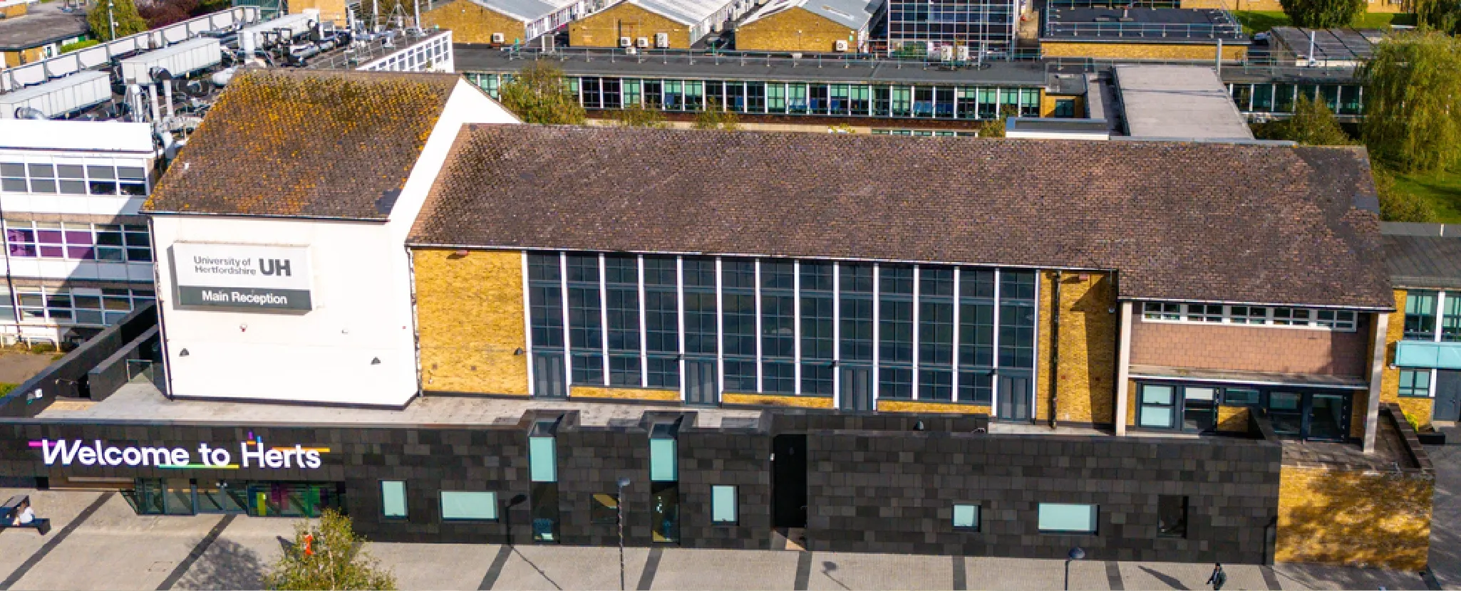 University of Hertfordshire open day campus building